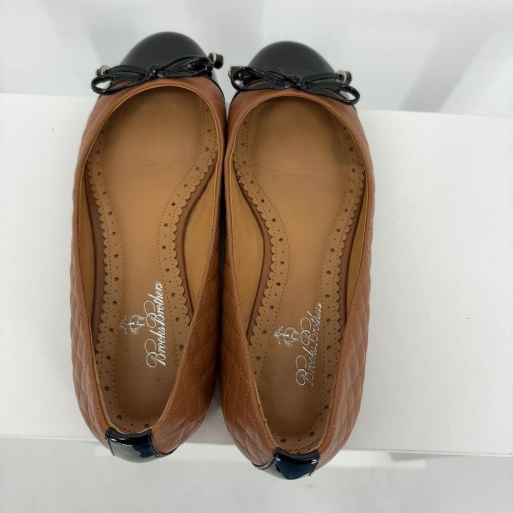 Brooks Brothers leather Tan Quilted Flats - Picture 5 of 6